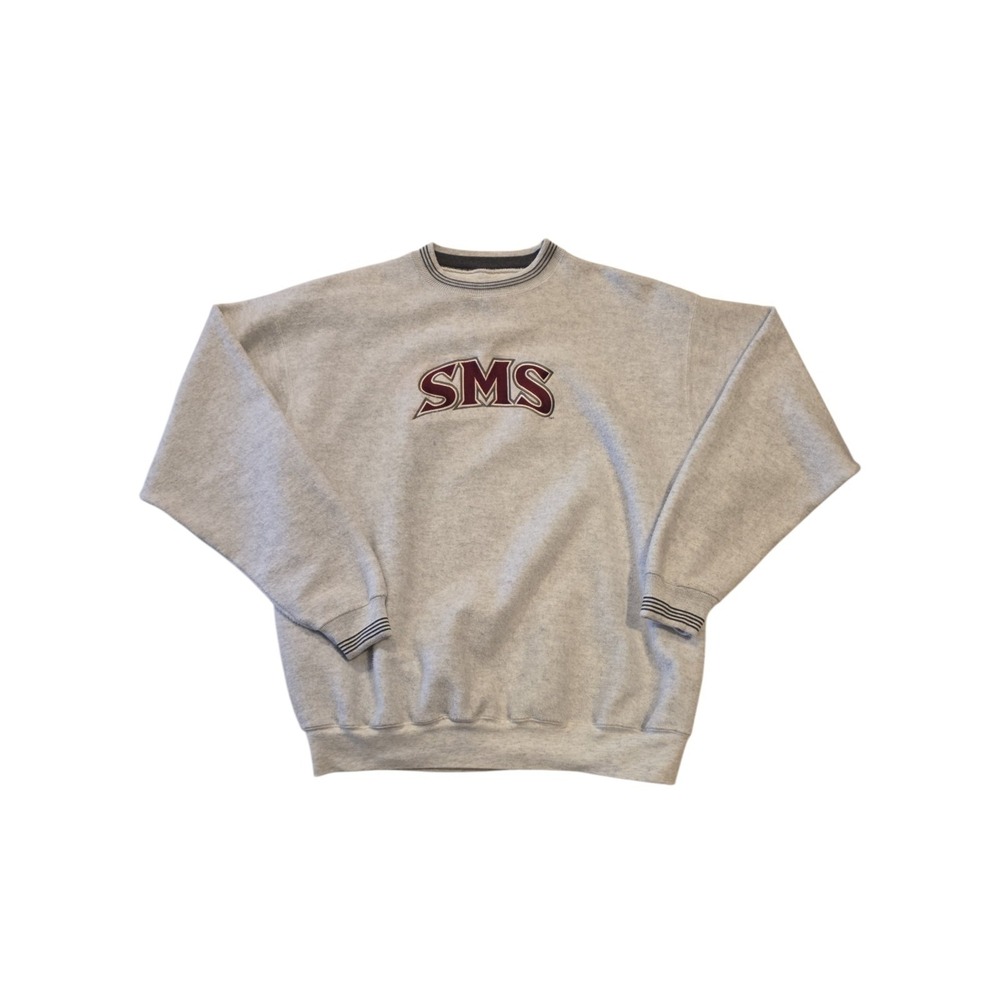 Vtg Time Out SMS Southwest Missouri State Reverse Fleece Sweatshirt XL USA Gray